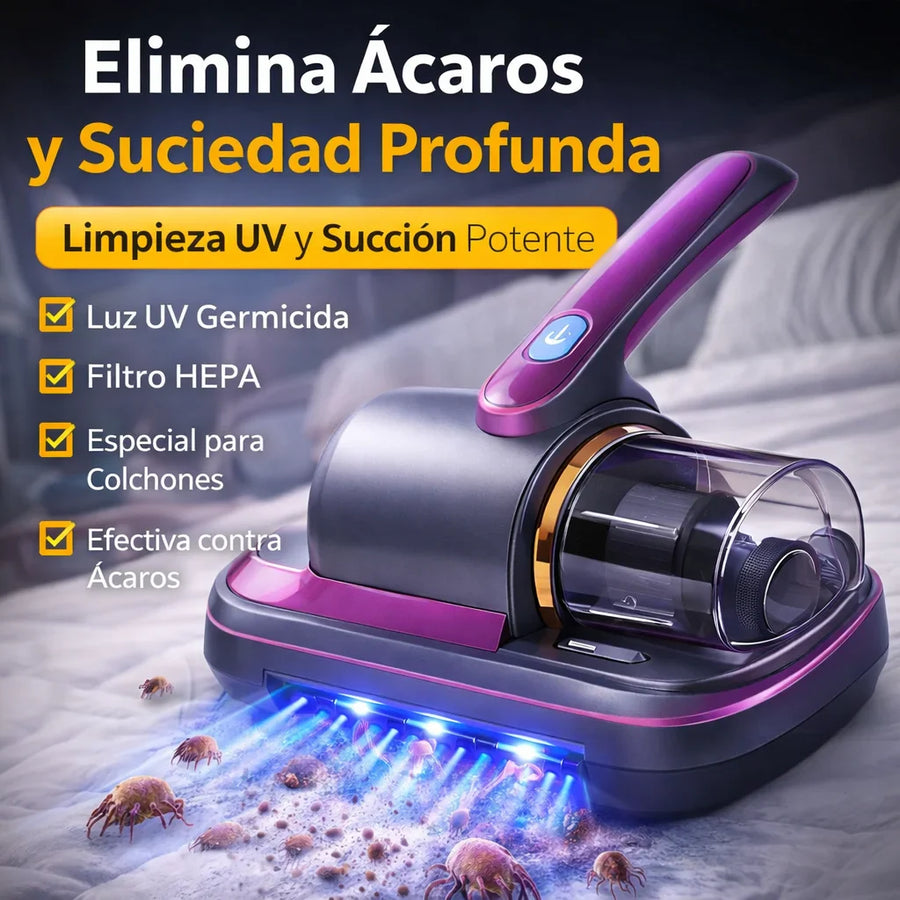 Aspiradora UV Anti-Acaros - Elimina el 99.9% de Acaros y Alergenos