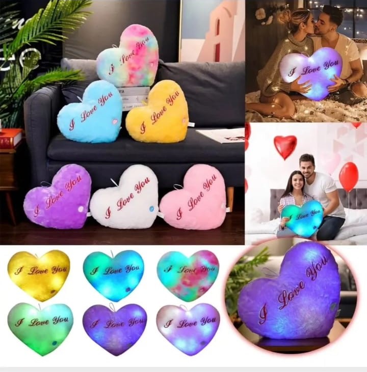 Corazón Luminoso: Peluche en Forma de Corazón con Luces LED para Momentos Mágicos.