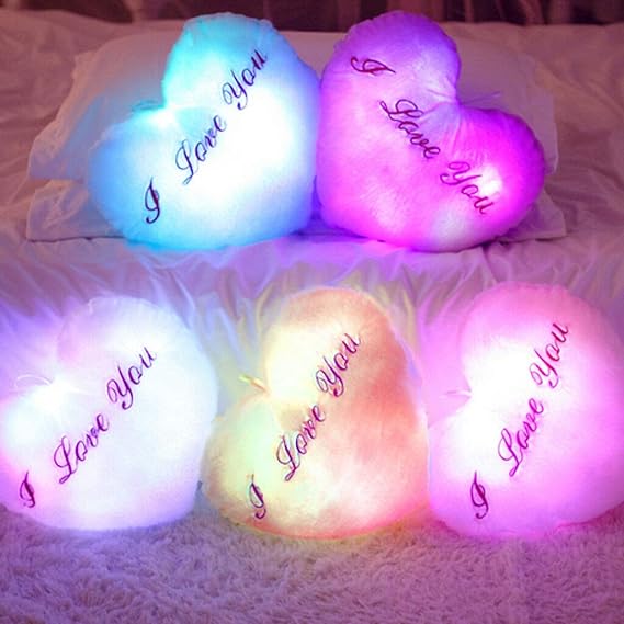 Corazón Luminoso: Peluche en Forma de Corazón con Luces LED para Momentos Mágicos.