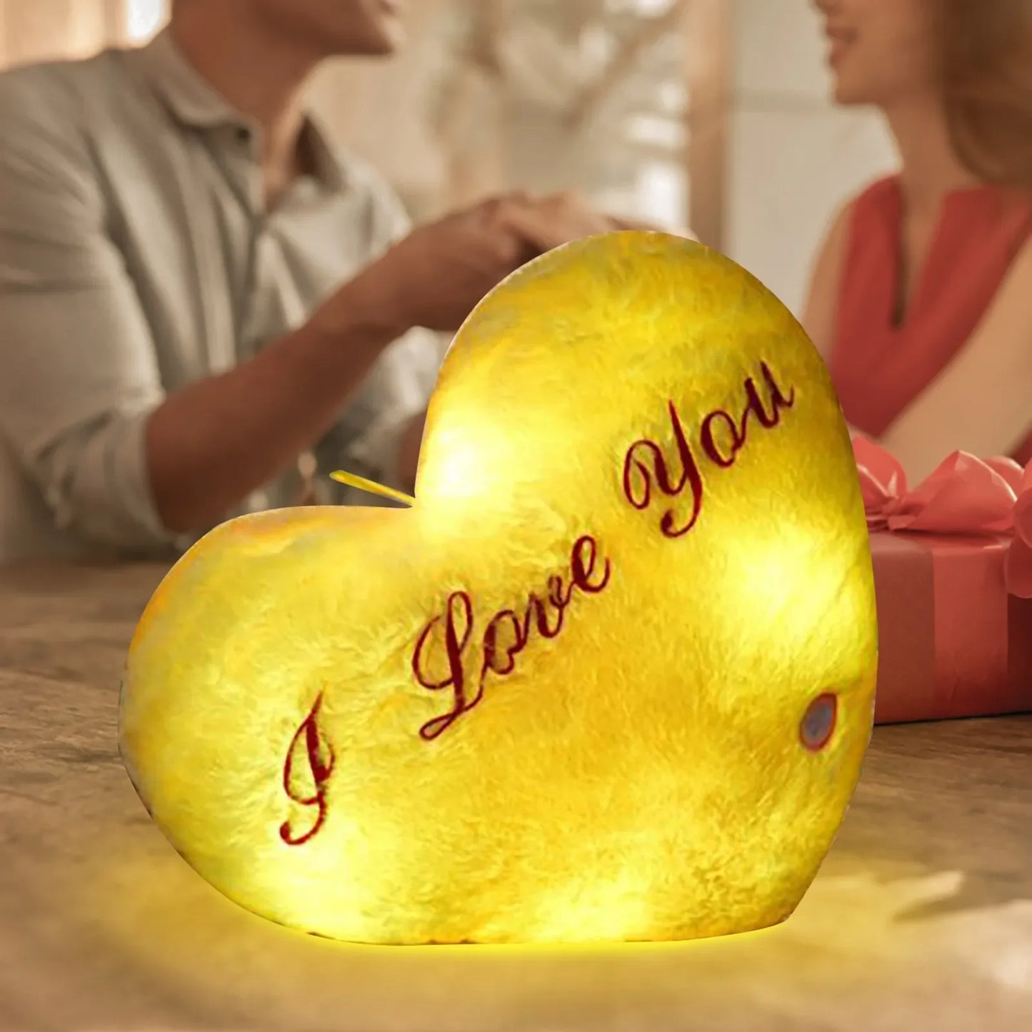 Corazón Luminoso: Peluche en Forma de Corazón con Luces LED para Momentos Mágicos.