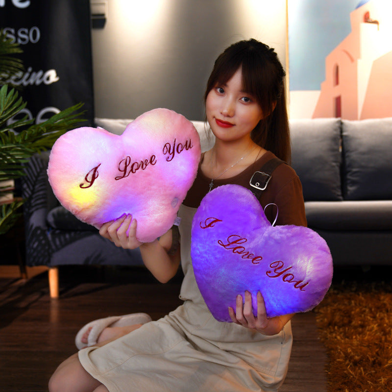 Corazón Luminoso: Peluche en Forma de Corazón con Luces LED para Momentos Mágicos.