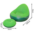 Sill�n inflable verde con reposapi�s
